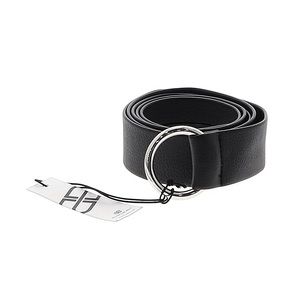 B-Low the Belt Black Belt with Silver Ring